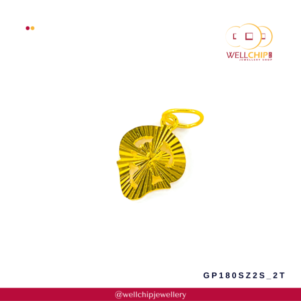 916 Gold Pendant - GP180SZ2S_2T - Image 2