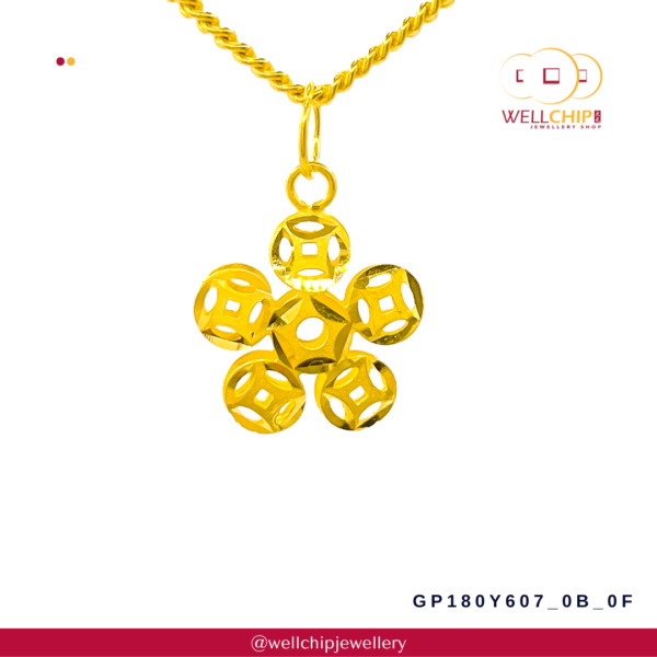 916 Gold Pendant - GP180Y607_0B_0F - Image 2