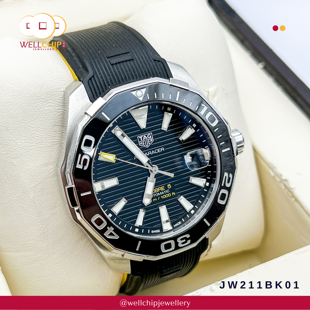 PRE-OWNED] TAG HEUER Aquaracer Calibre 5 - Kedai Emas Well Chip Sdn Bhd