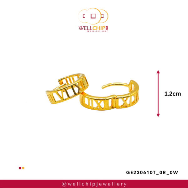 916 Gold Ladies Earring - GE230610T_0R_0W - Image 2
