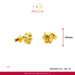 916 Gold Ladies Earstud - GE230611G_1M_1X
