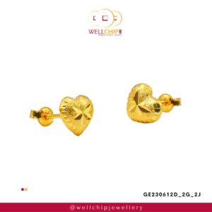 916 Gold Ladies Earstud - GE230612D_2G_2J