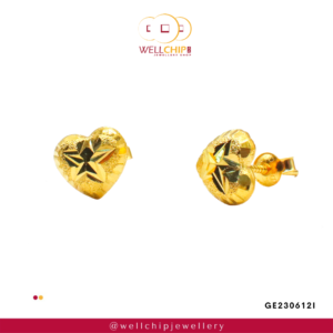 916 Gold Ladies Earstud - GE230612I