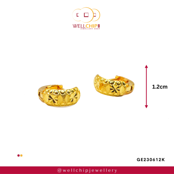 916 Gold Ladies Earring - GE230612K - Image 2