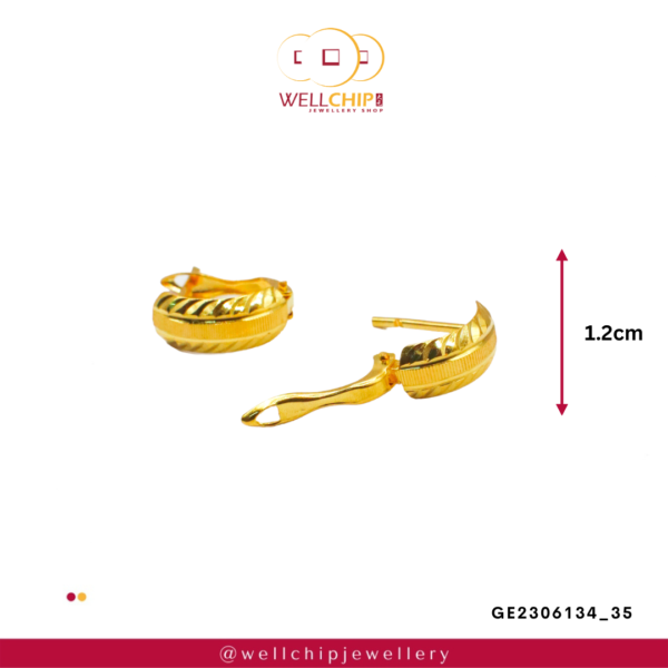 916 Gold Ladies Earring - GE2306134_35 - Image 2