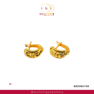 916 Gold Ladies Earring - GE230613O