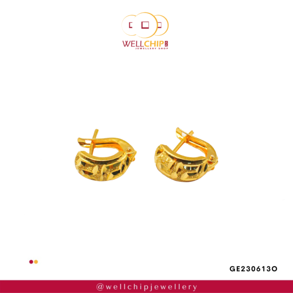 916 Gold Ladies Earring - GE230613O