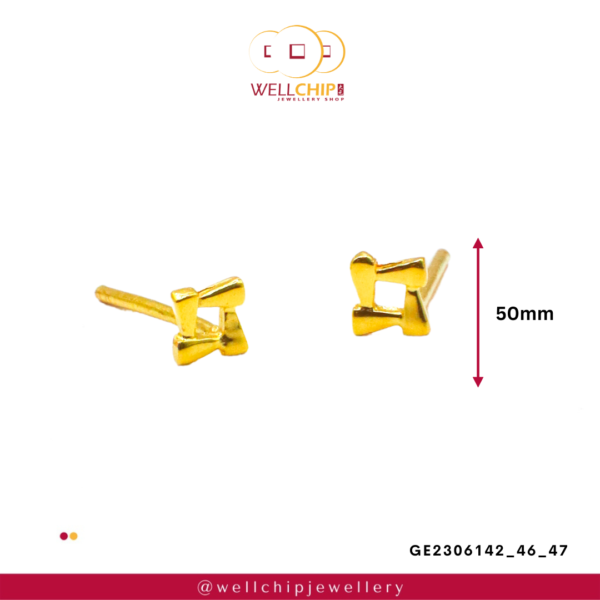 916 Gold Ladies Earring - GE2306142_46_47 - 图片 2