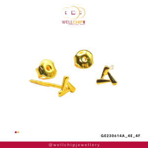 916 Gold Ladies Earring - GE230614A_4E_4F