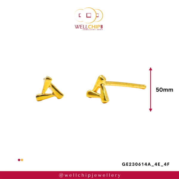 916 Gold Ladies Earring - GE230614A_4E_4F - 图片 3