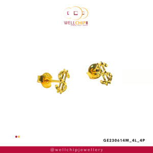 916 Gold Ladies Earring - GE230614M_4L_4P