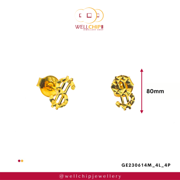 916 Gold Ladies Earring - GE230614M_4L_4P - 图片 2