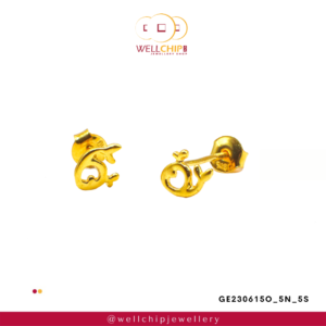 916 Gold Ladies Earring - GE230615N_5O_5S