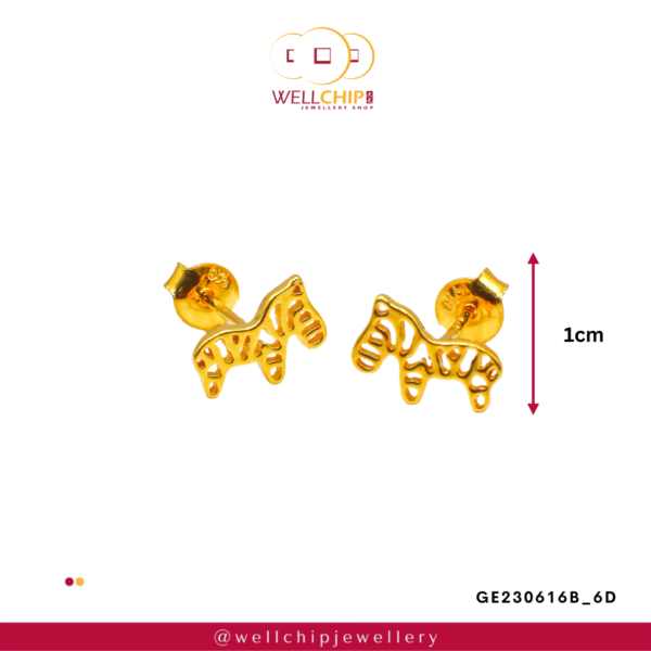 916 Gold Ladies Earring - GE230616B_6D - 图片 2