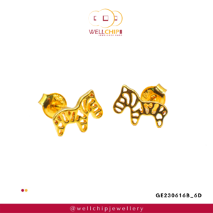 916 Gold Ladies Earring - GE230616B_6D