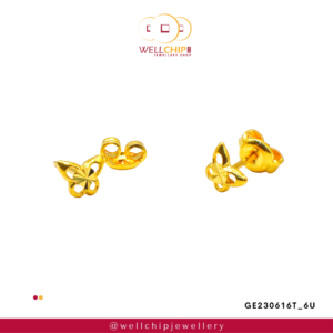 916 Gold Ladies Earstud - GE230616T_6U
