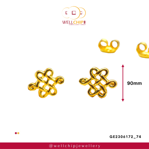 916 Gold Ladies Earstud - GE2306172_74 - 图片 2