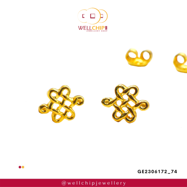 916 Gold Ladies Earstud - GE2306172_74