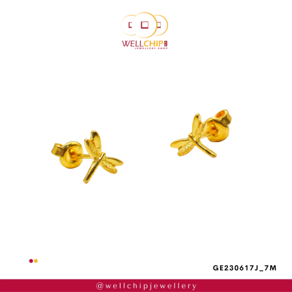 916 Gold Ladies Earstud - GE230617J_7M