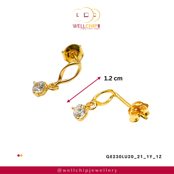 916 GOLD LADIES EARSTUD - GE230LU20_21_1Y_1Z - 图片 2
