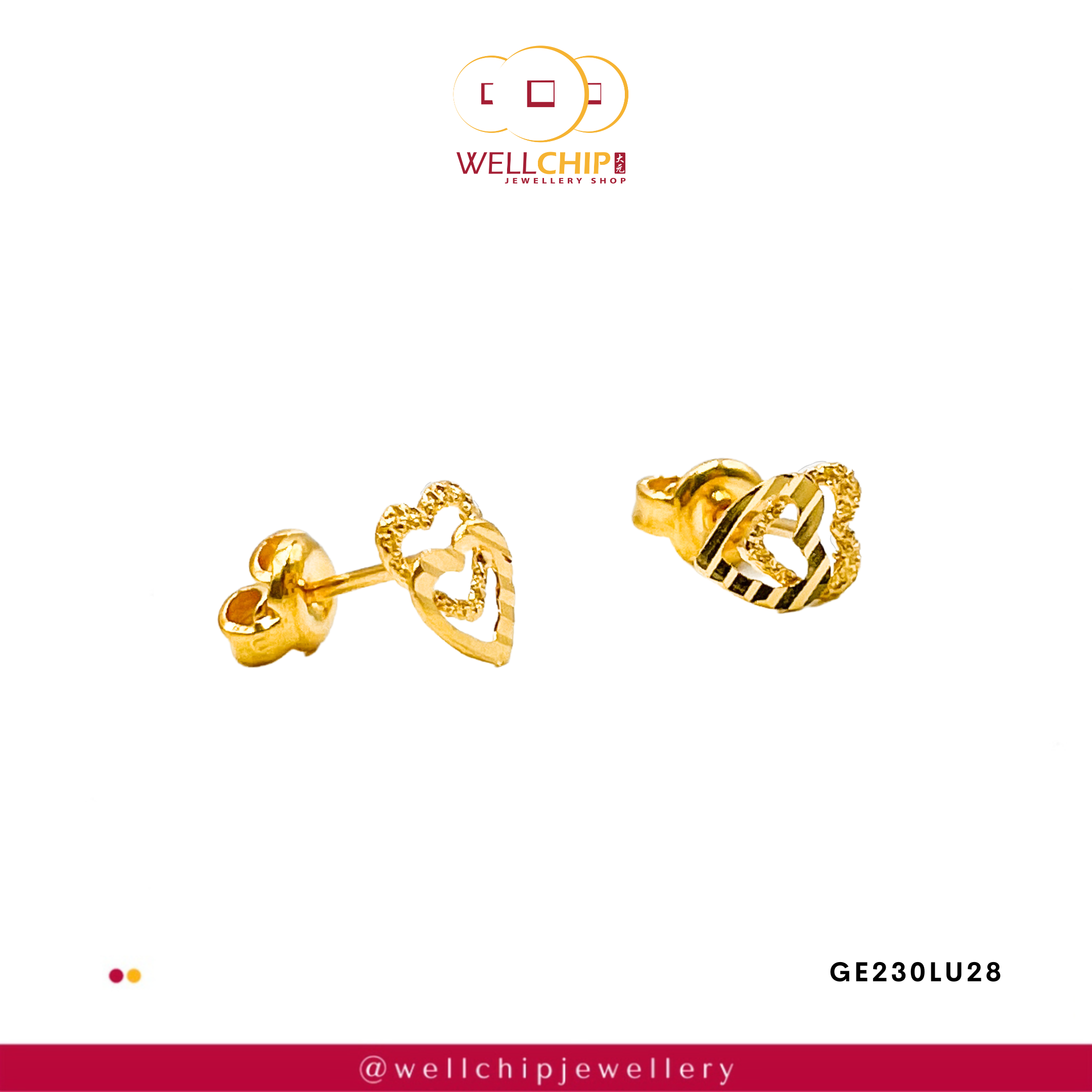 916 GOLD LADIES EARSTUD - GE230LU28