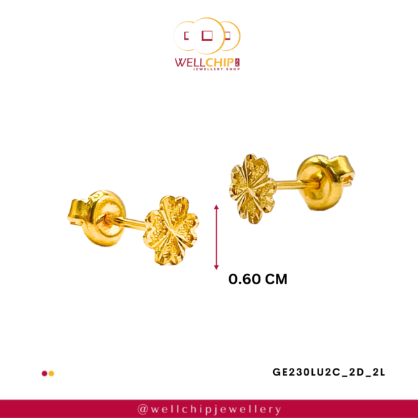 916 GOLD LADIES EARSTUD - GE230LU2C_2D_2L - 图片 2