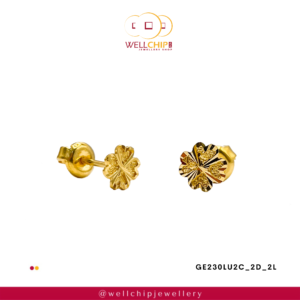 916 GOLD LADIES EARSTUD - GE230LU2C_2D_2L