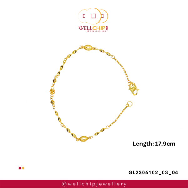 916 Gold Ladies Bracelet - GL2306102_03_04 - Image 2
