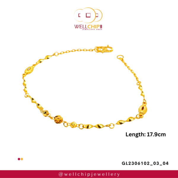 916 Gold Ladies Bracelet - GL2306102_03_04 - Image 4