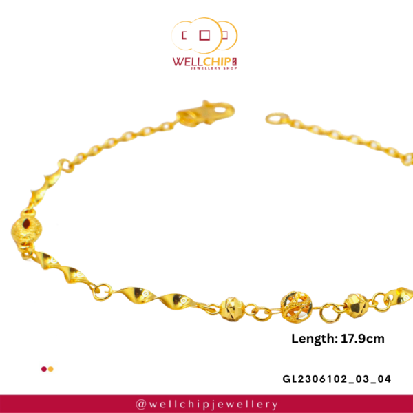 916 Gold Ladies Bracelet - GL2306102_03_04 - Image 3