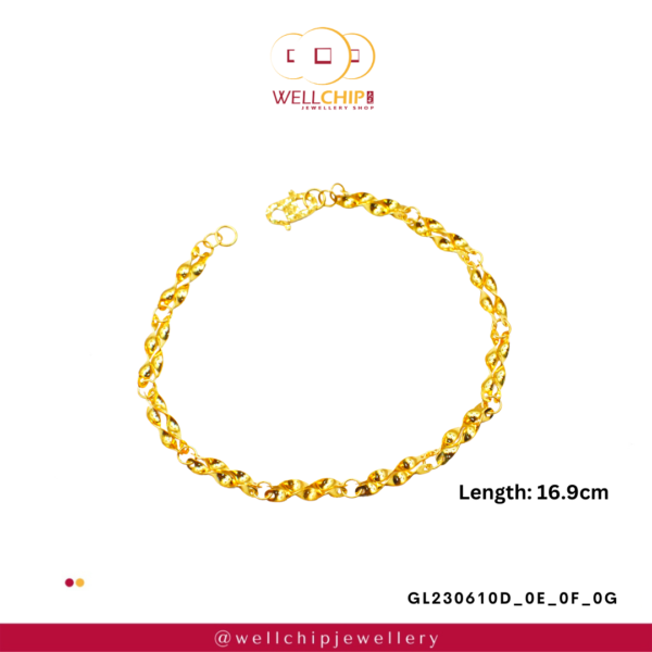 916 Gold Ladies Bracelet - GL230610D_0E_0F_0G - Image 2