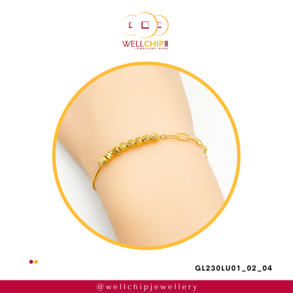 916 GOLD LADIES BRACELET - GL230LU01_02_04 - Image 3