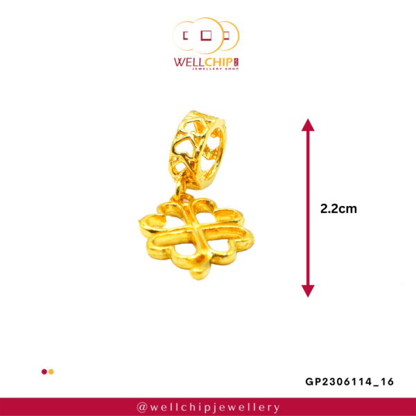 916 Gold Pendant - GP2306114_16 - Image 3