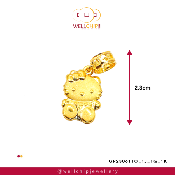 916 Gold Pendant - GP230611O_1J_1G_1K - Image 3