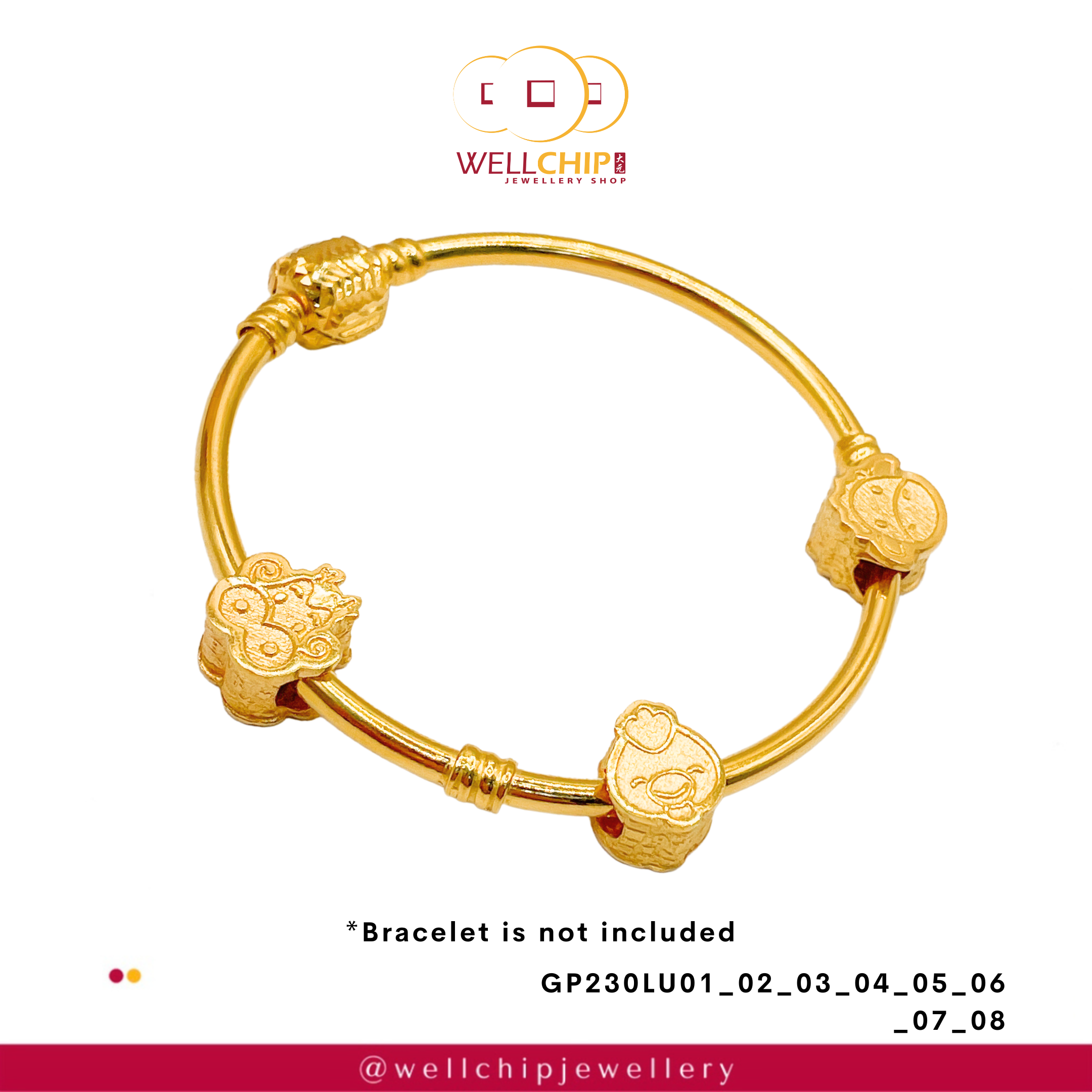 916 GOLD PENDANT - GP230LU01_02_03_04_05_06_07_08