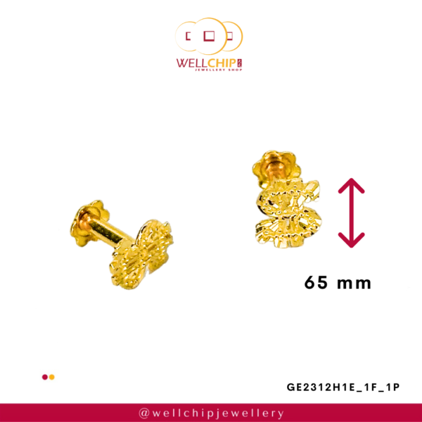 916 GOLD LADIES EARSTUD - GE2312H1E_1F_1P - Image 2