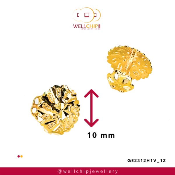 916 GOLD LADIES EARSTUD - GE2312H1V_1Z - Image 2