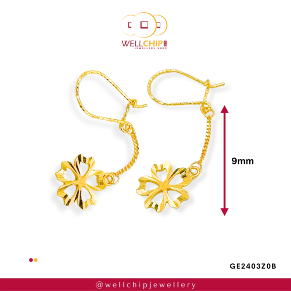 916 GOLD FANCY EARRING - GE2403Z0B - 图片 2
