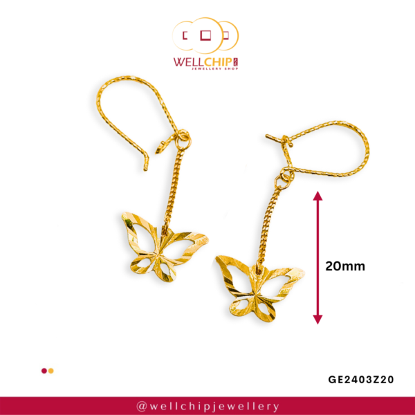 916 GOLD FANCY EARRING - GE2403Z20 - Image 3