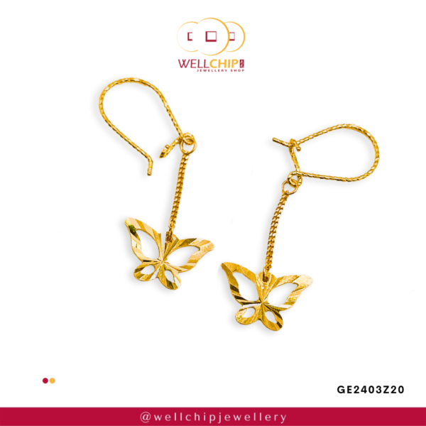 916 GOLD FANCY EARRING - GE2403Z20
