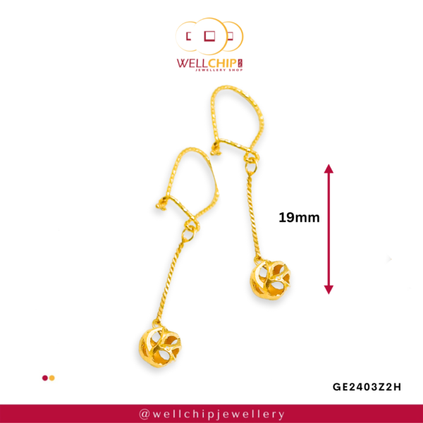 916 GOLD FANCY EARRING - GE2403Z2H - Image 2