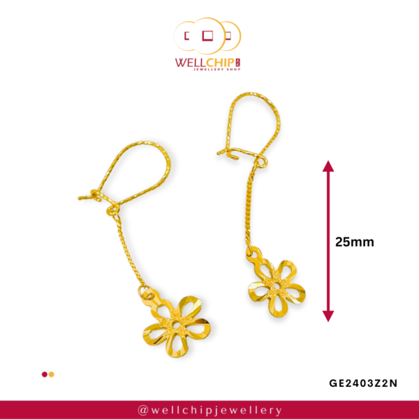 916 GOLD FANCY EARRING - GE2403Z2N - Image 2