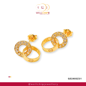 916 GOLD LADIES EARSTUD - GE2403Z31