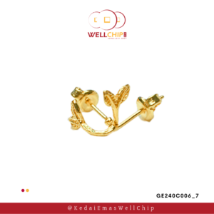 916 GOLD LADIES FANCY EARSTUD - GE240C006_7