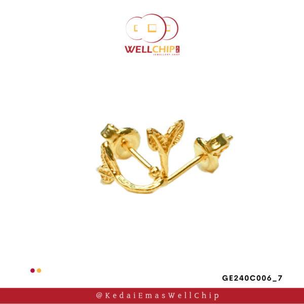 916 GOLD LADIES FANCY EARSTUD - GE240C006_7