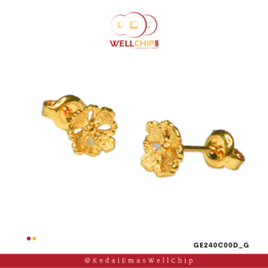 916 GOLD LADIES FANCY EARSTUD - GE240C00D_G