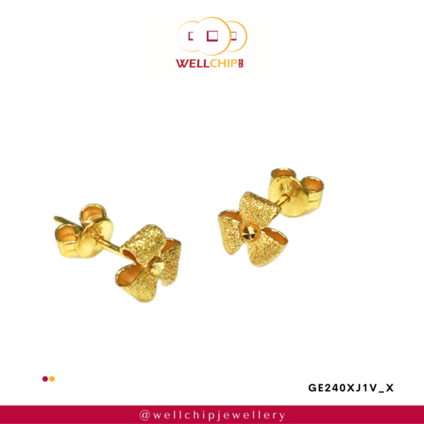 916 GOLD FANCY EARRING - GE240XJ1V_X - Image 3