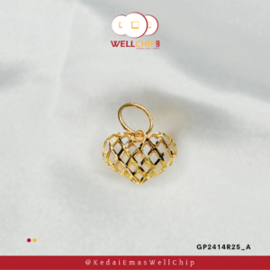916 GOLD NET LOVE PENDANT - GP2414R25_A