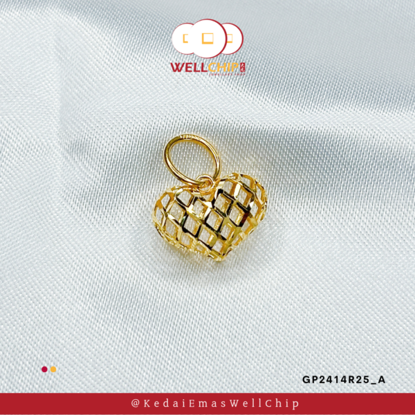 916 GOLD NET LOVE PENDANT - GP2414R25_A - Image 2