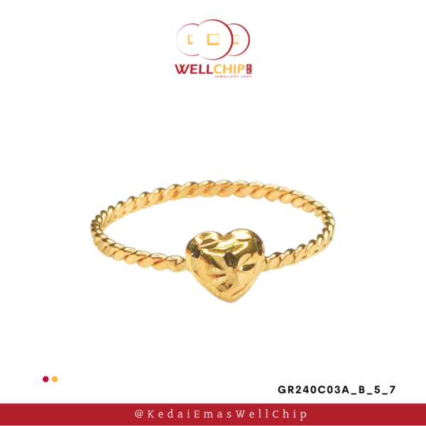 916 GOLD FANCY RING LOVE - GR240C03A_B_5_7